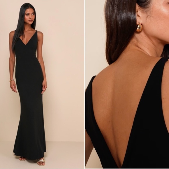 LULU's Prom Wedding Bridesmaid Special Event Classic Mermaid Maxi Dress NWOT - Picture 1 of 7